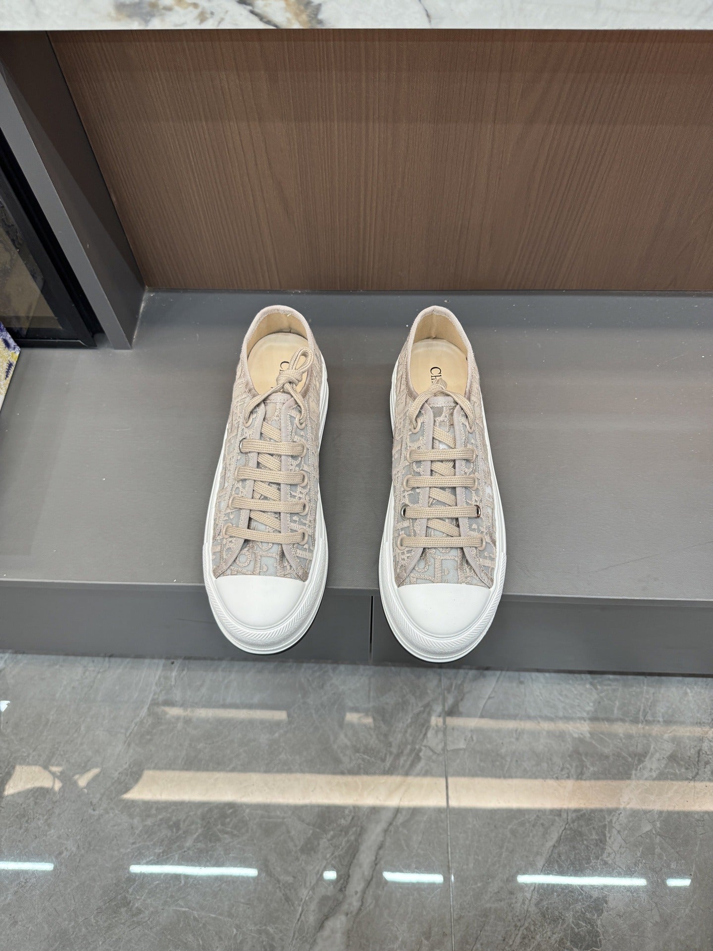 Dior Women Cotton & Lambskin Leather Embroidered Shoes