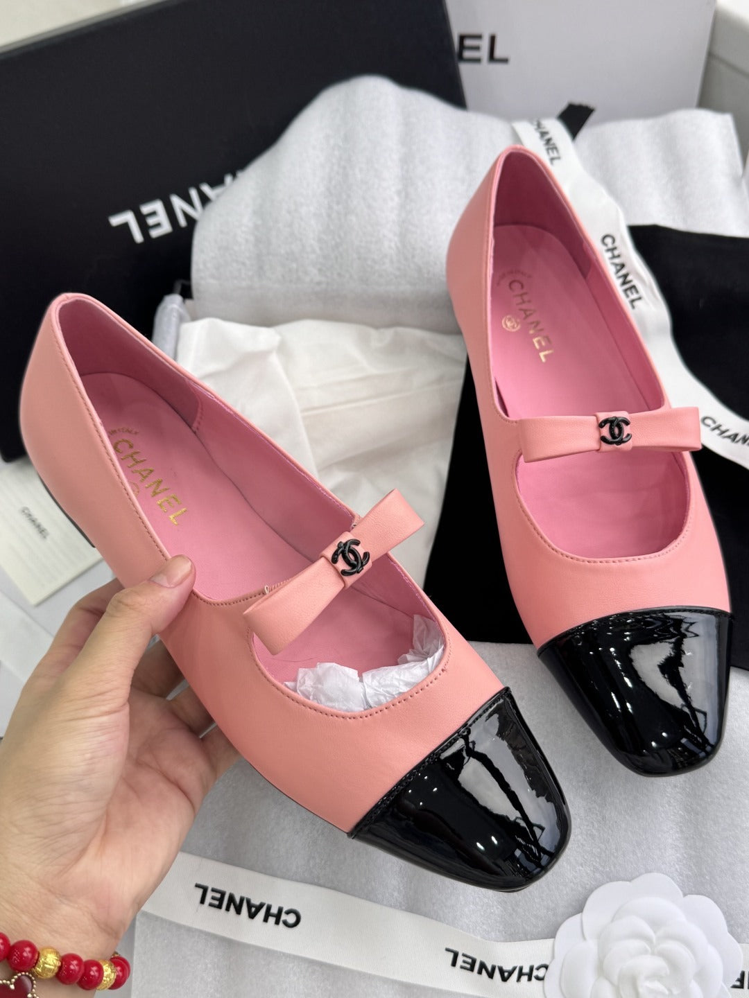 Chanel Patent Leather Bow Shoes