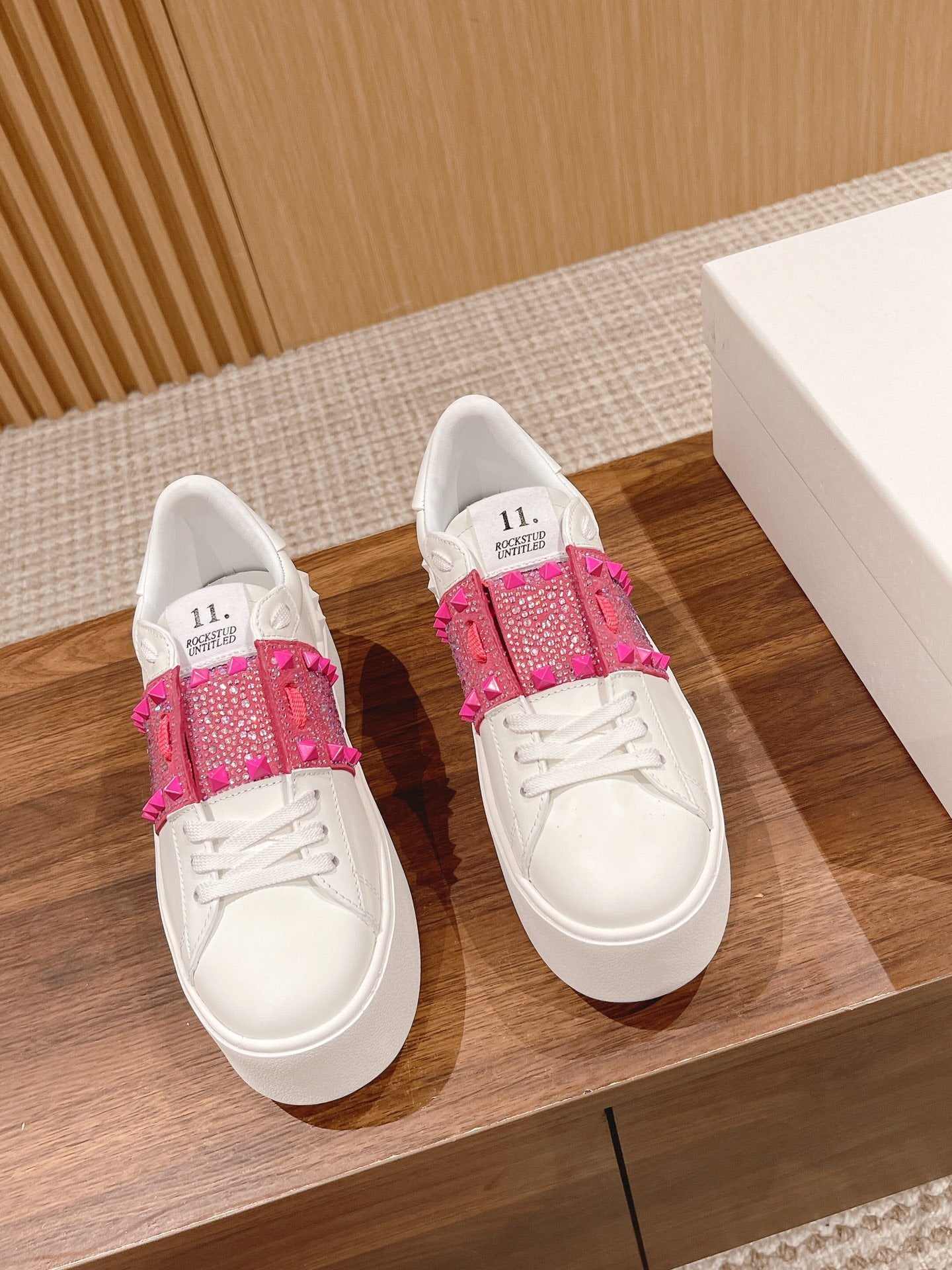 Valentino Calfskin Leather Sneakers