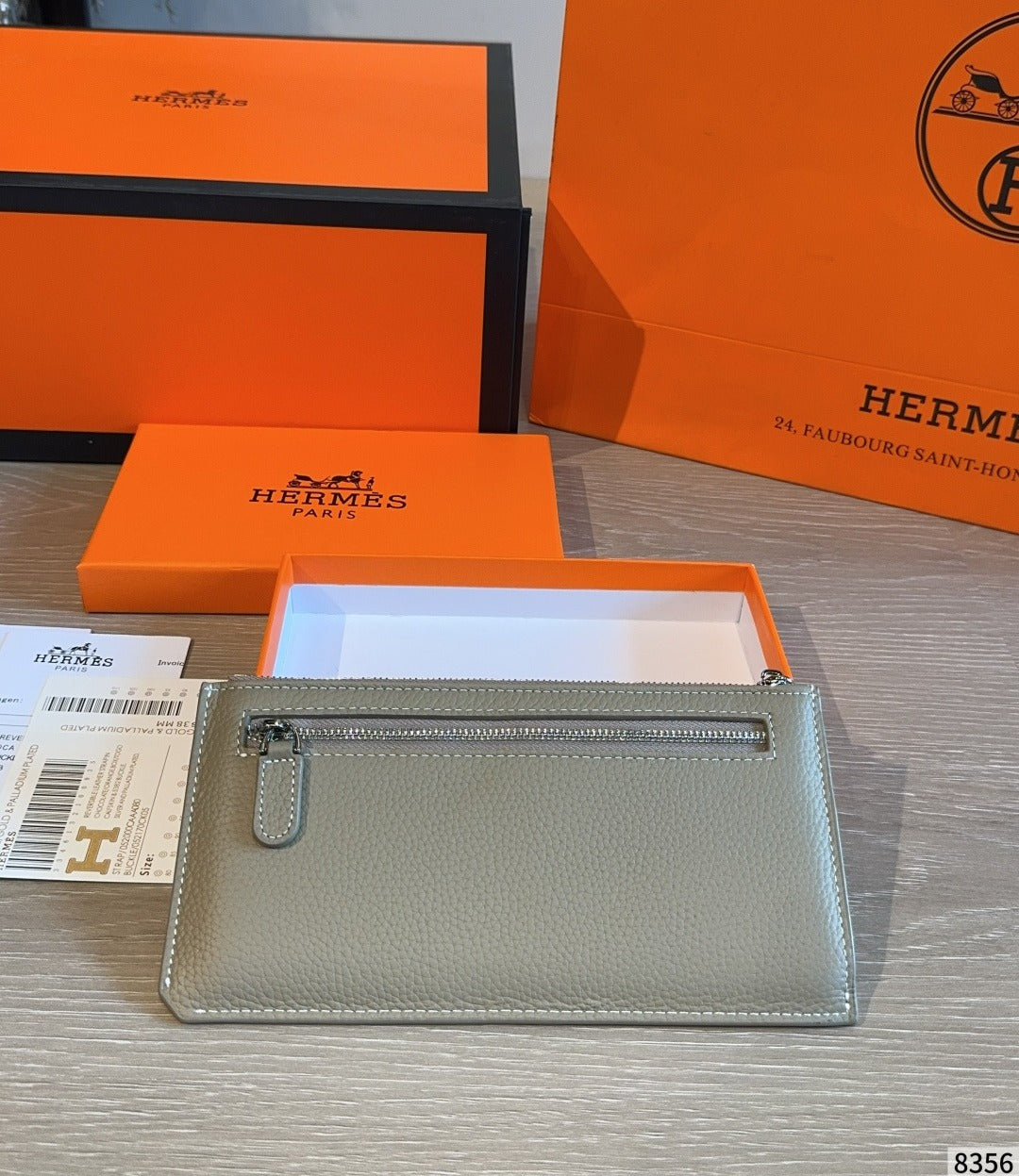 Hermes White Wallet