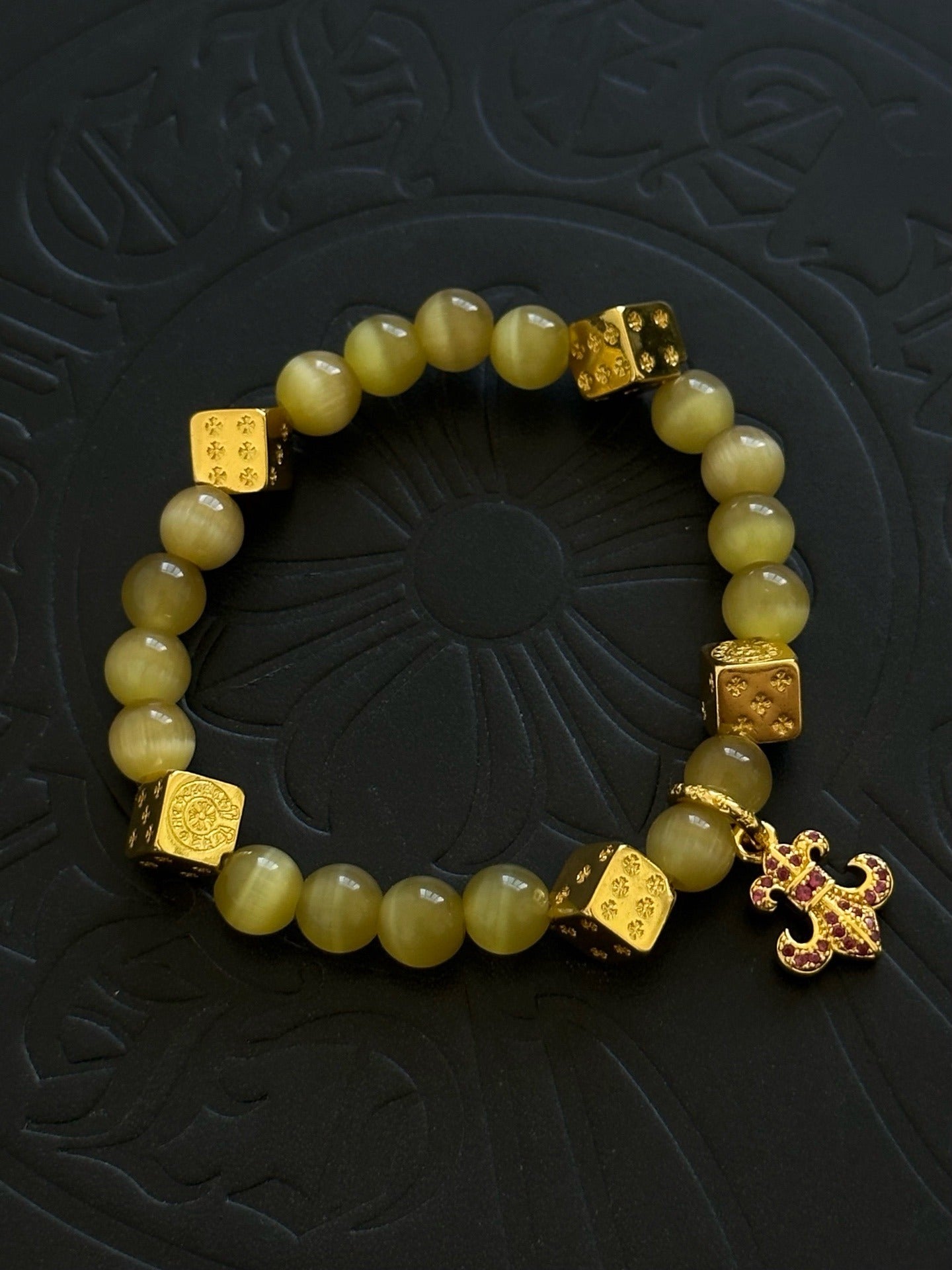 Chrome Hearts Sterling Silver Cross Bracelet