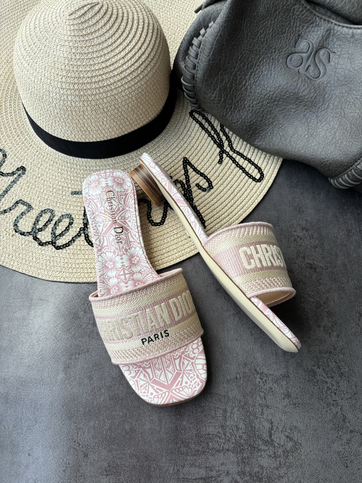 Dior Square Toe Slides