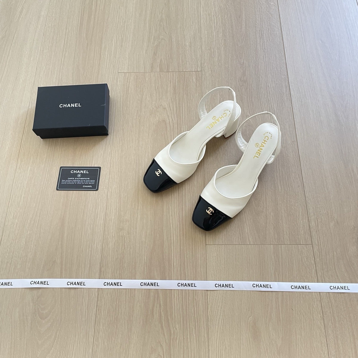 Chanel Leather Colorblock Sandals