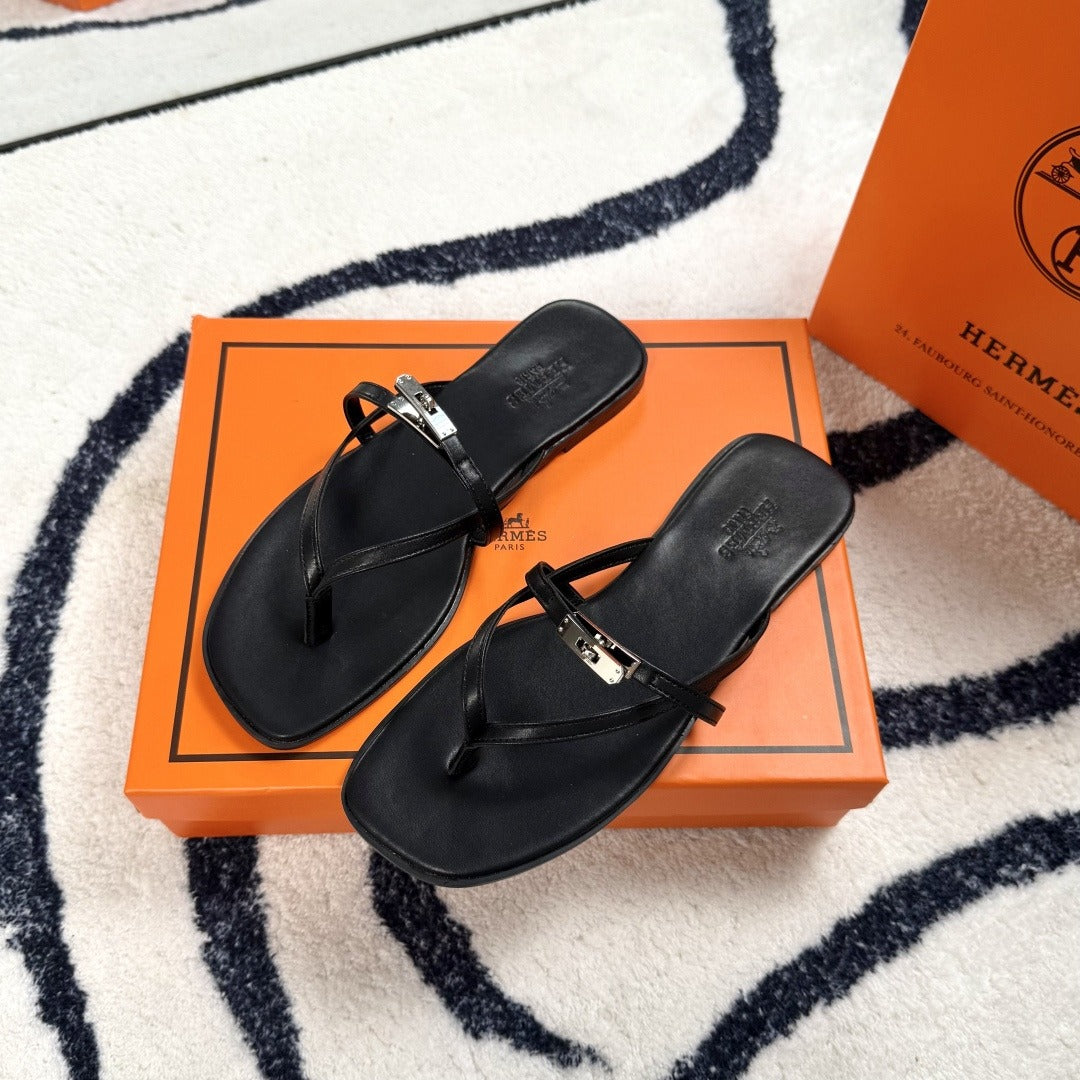 Hermes Leather Logo Slides