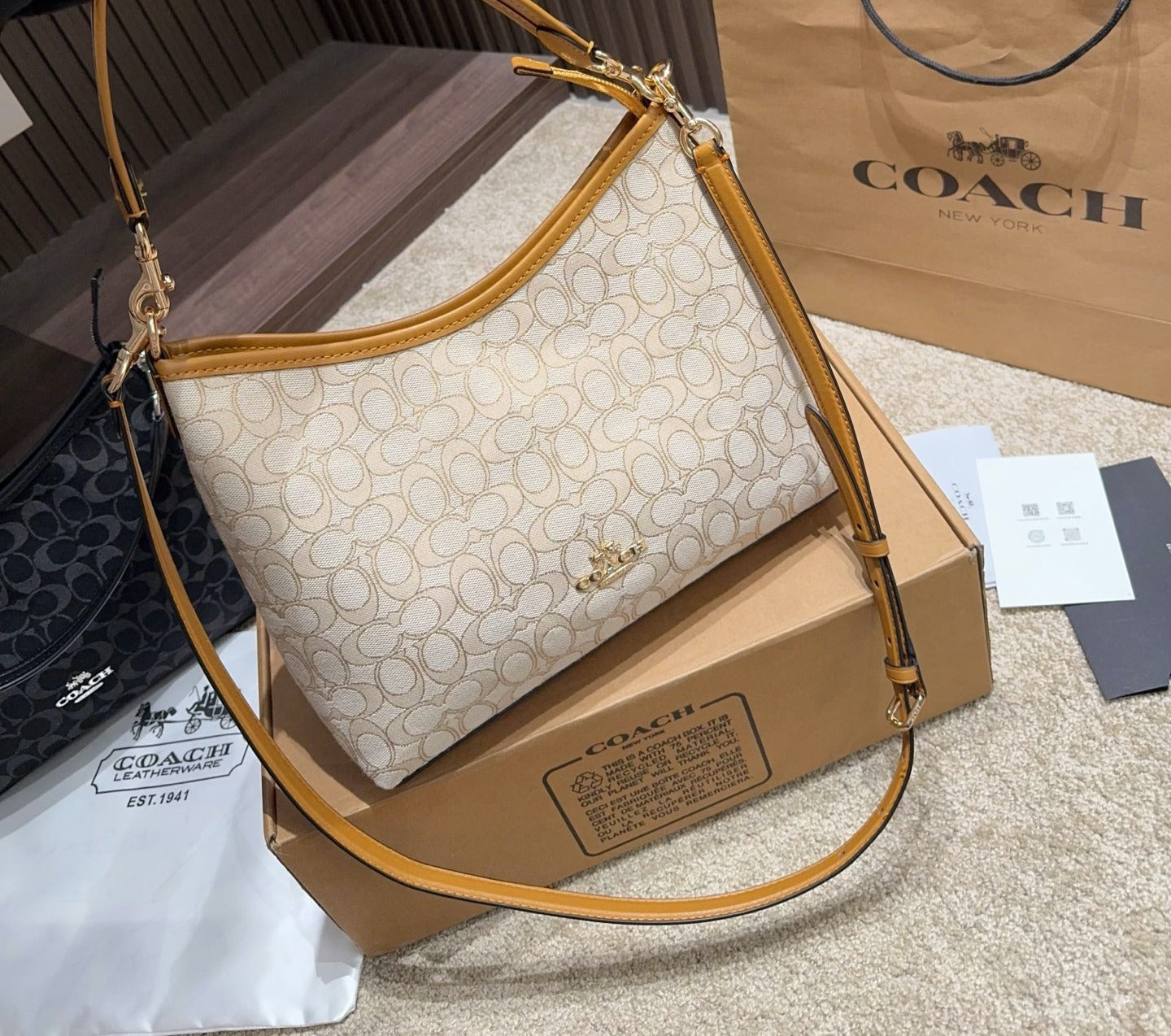 Coach Denim Vintage-Finish Crossbody Bag
