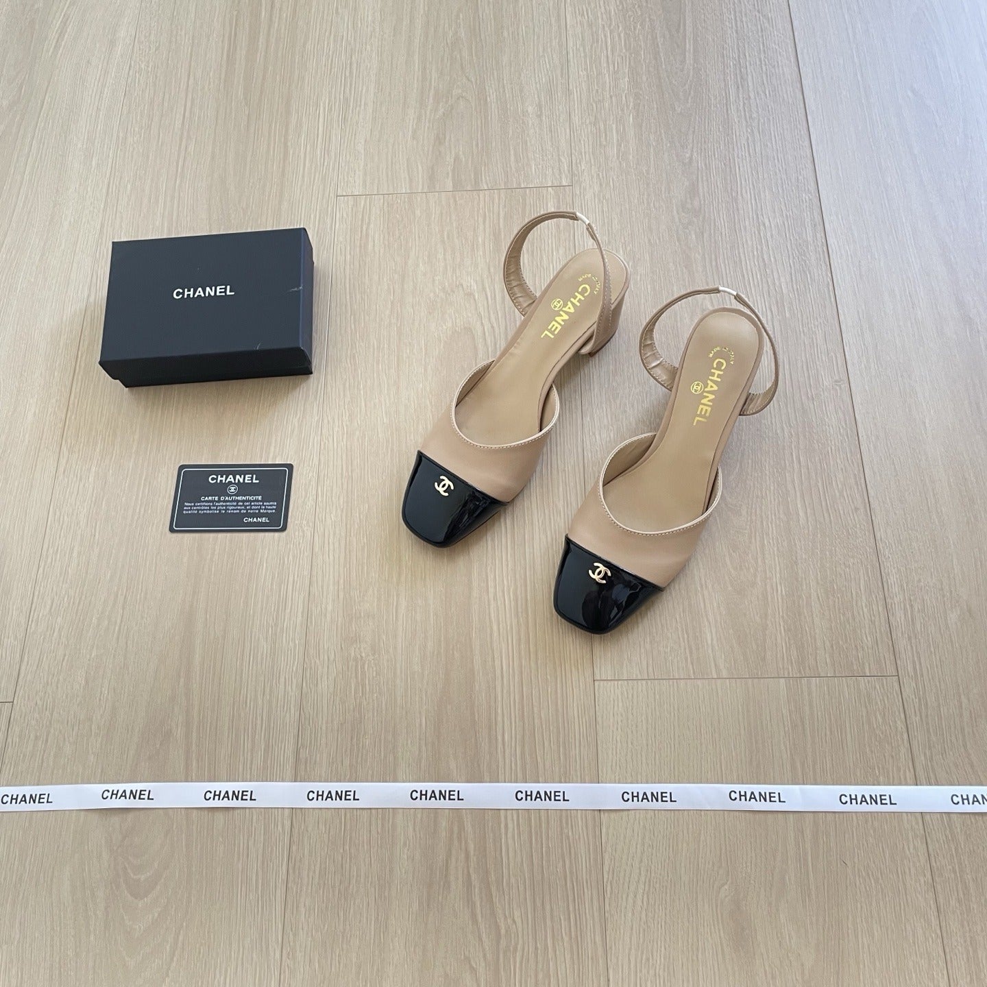 Chanel Leather Colorblock Sandals