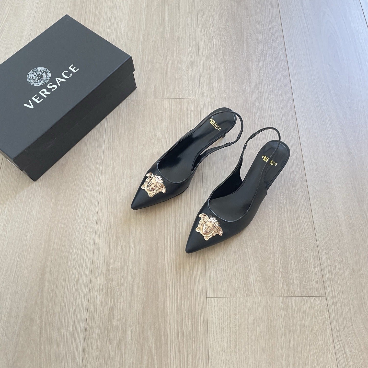 Versace Lambskin Leather Sandals