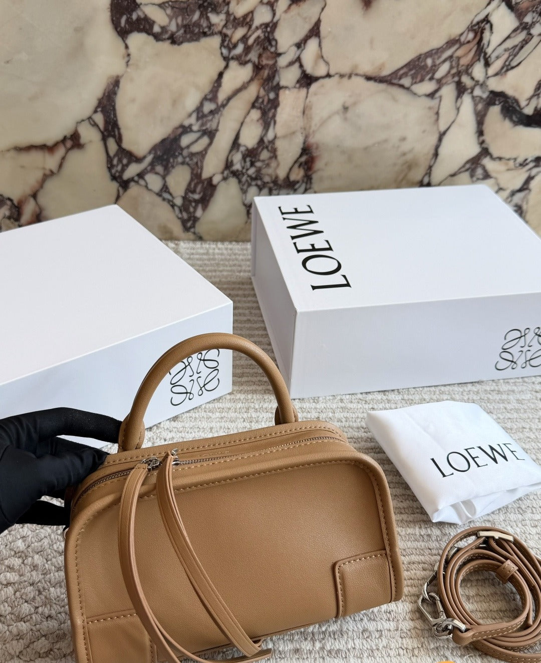Loewe Calfskin Leather Logo Briefcase
