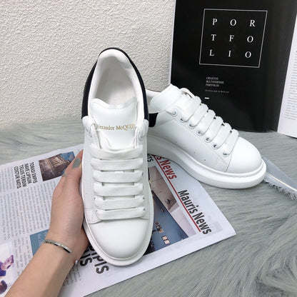 Alexander McQueen Lambskin Leather Logo Sneakers