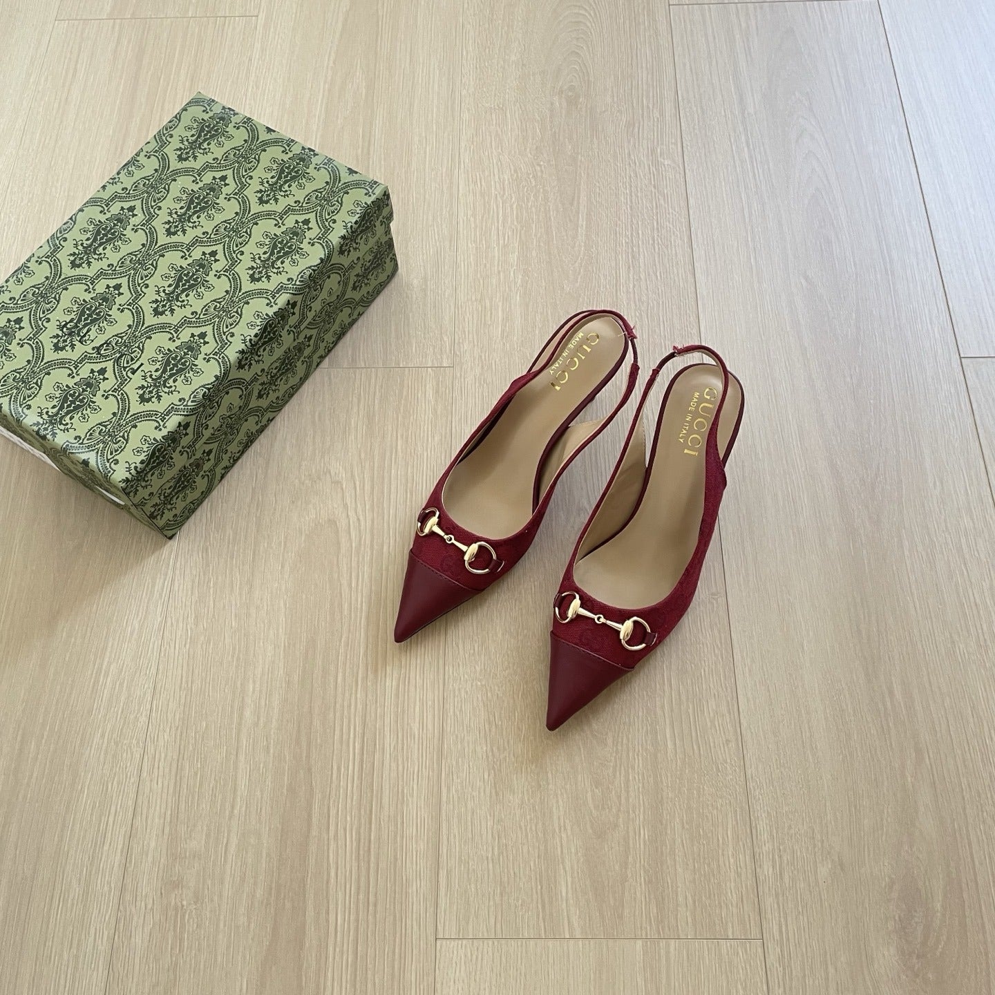 Gucci Canvas Horsebit Sandals
