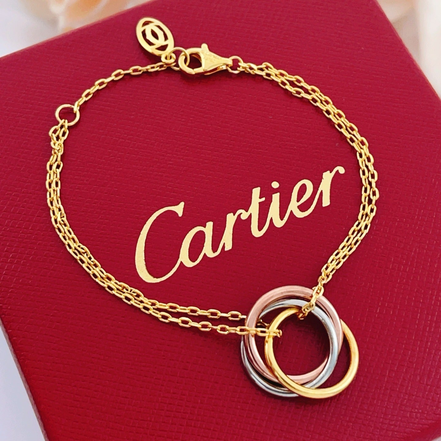Cartier Gold Brass Colorblock Bracelet