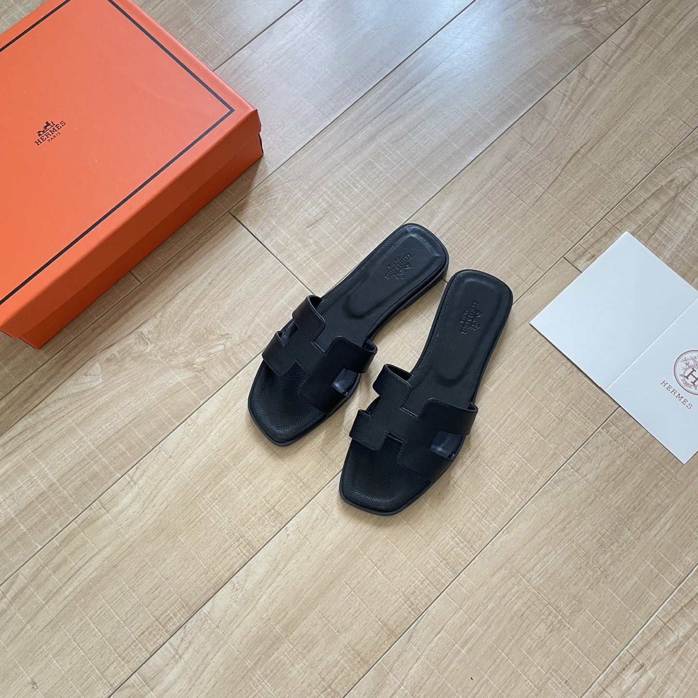 Hermes Leather Slides