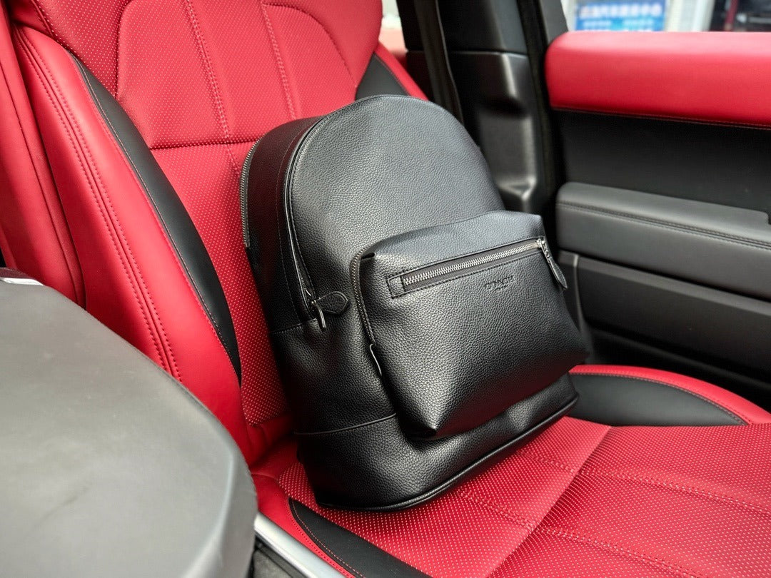 Coach Black Canvas Zip Backpack