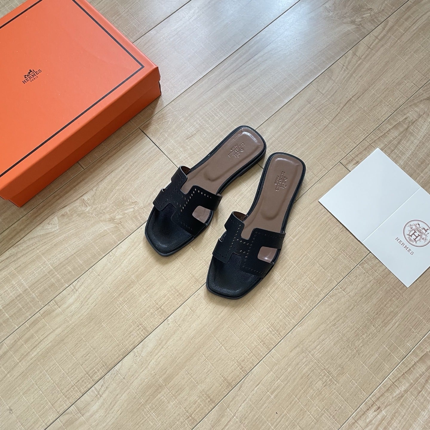 Hermes Leather Slides