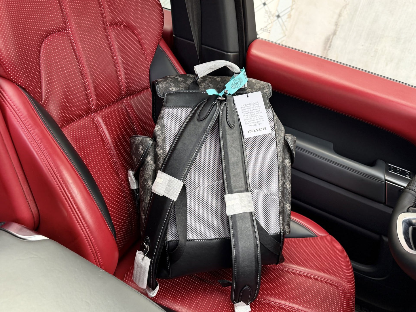 Coach Canvas Logo Backpack