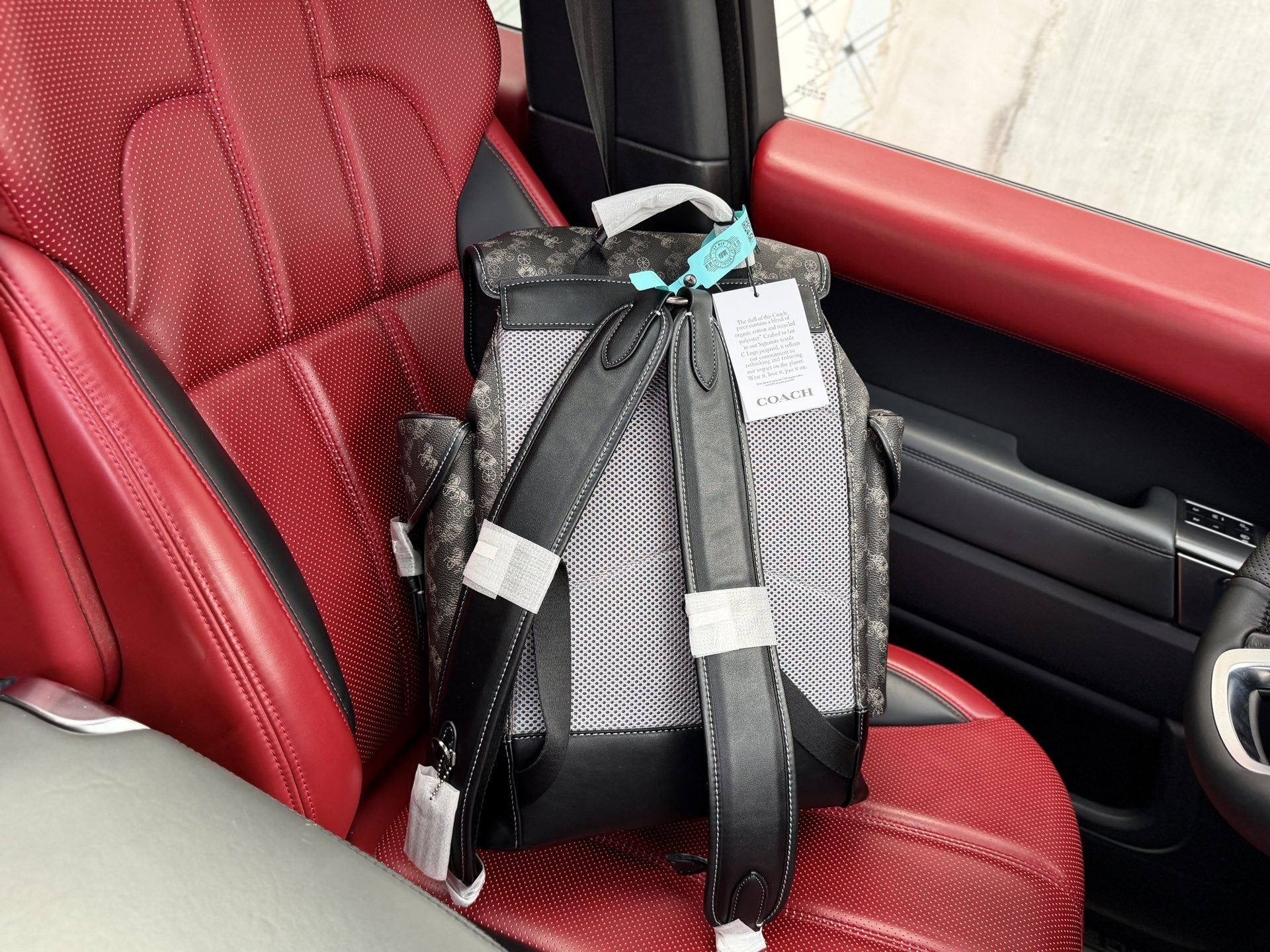 Coach Canvas Logo Backpack