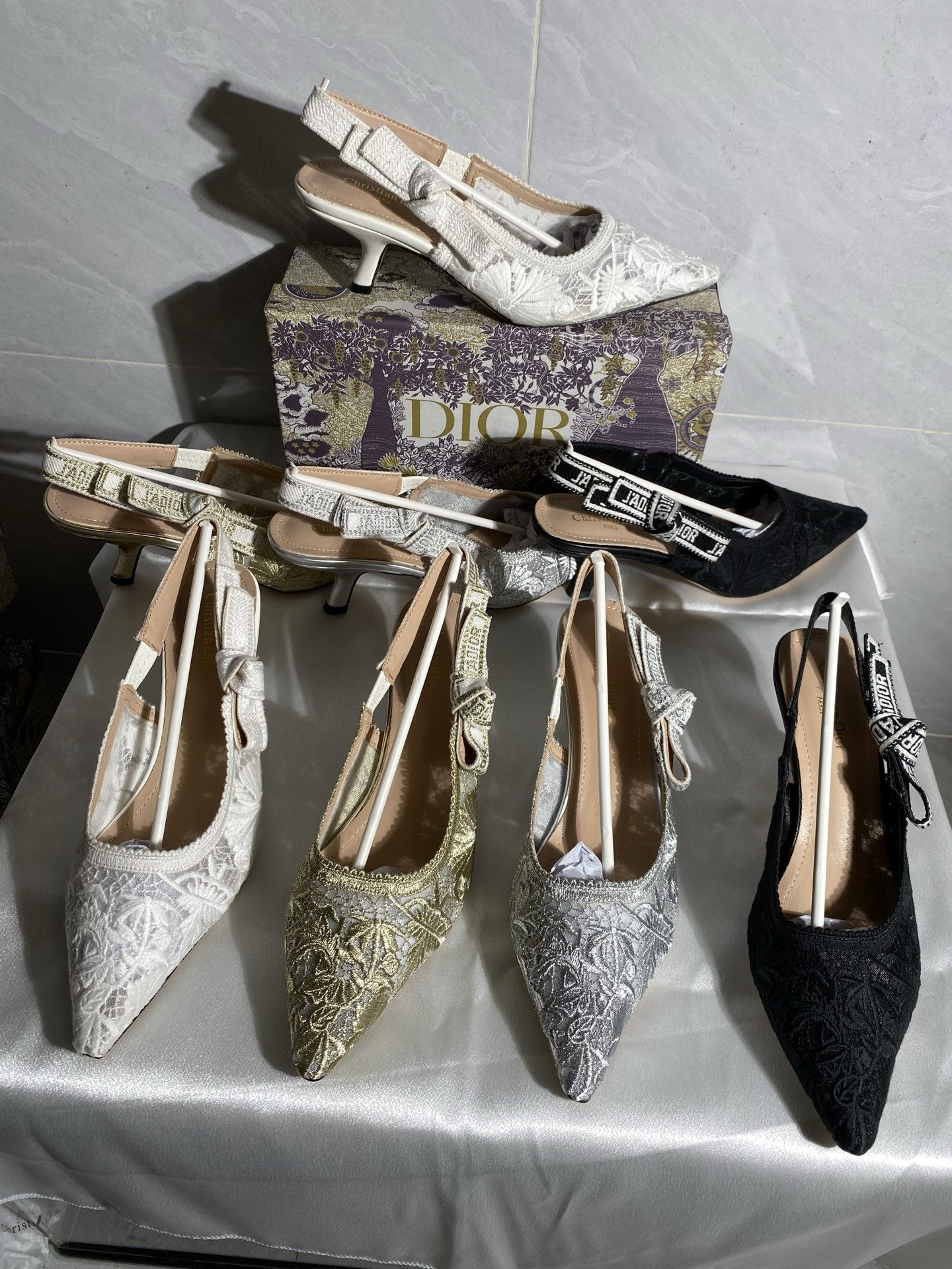 Dior Embroidered Heels