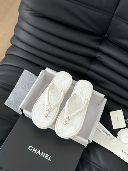 Chanel Leather Slides