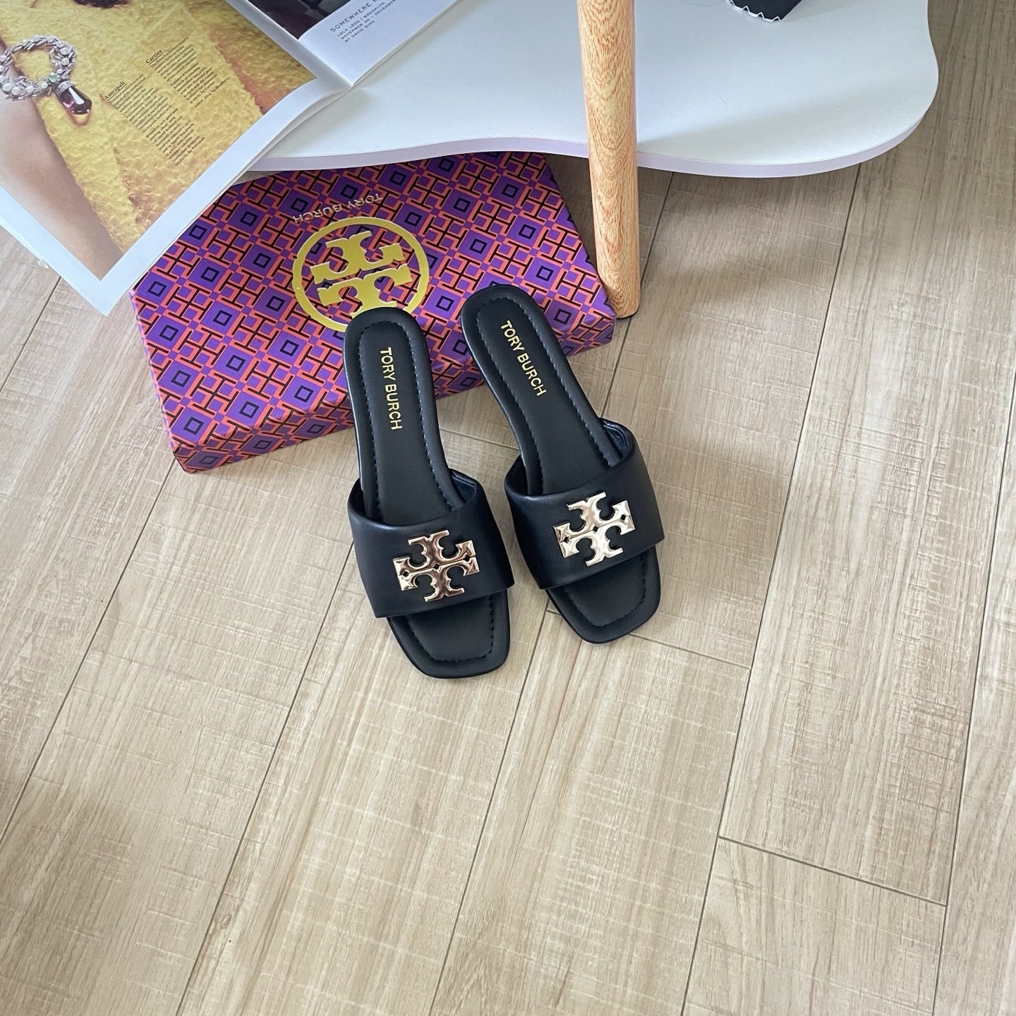 Tory Burch Patent Leather Slides