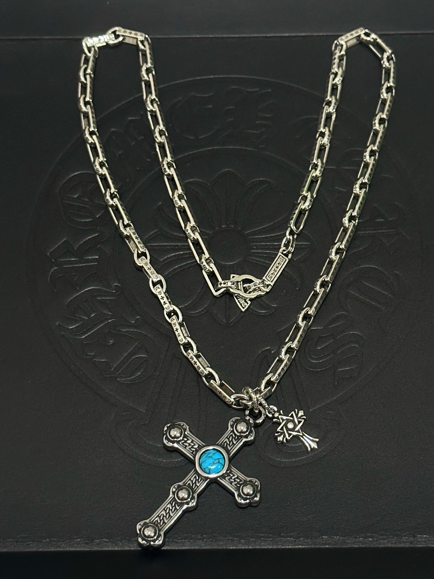 Chrome Hearts Sterling Silver Cross Necklace
