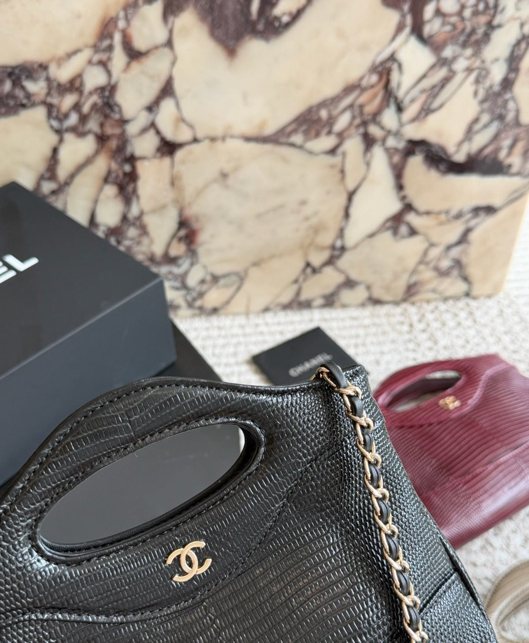 Chanel Leather Logo Handbag