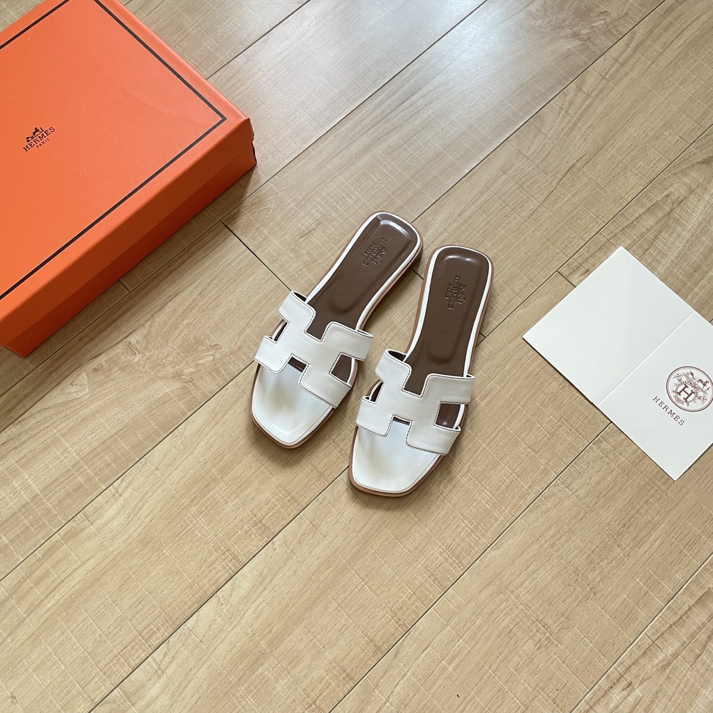 Hermes Leather Slides