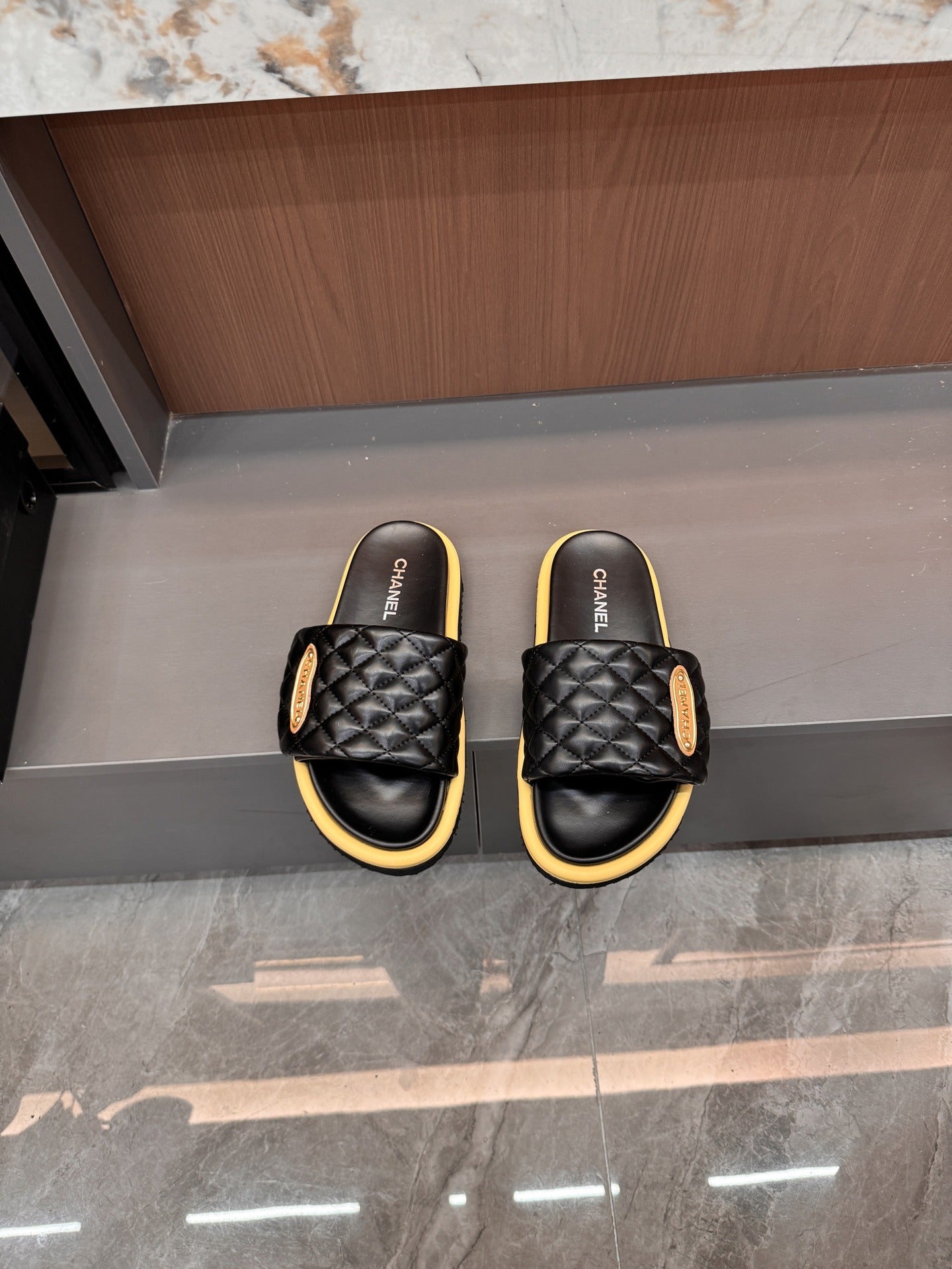 Chanel Lambskin Leather Slides