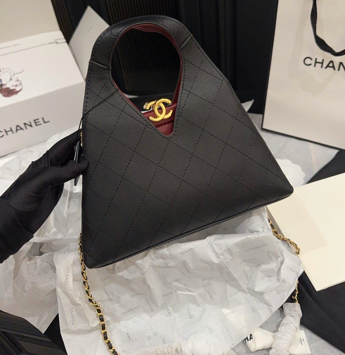 Chanel Black Logo Handbag