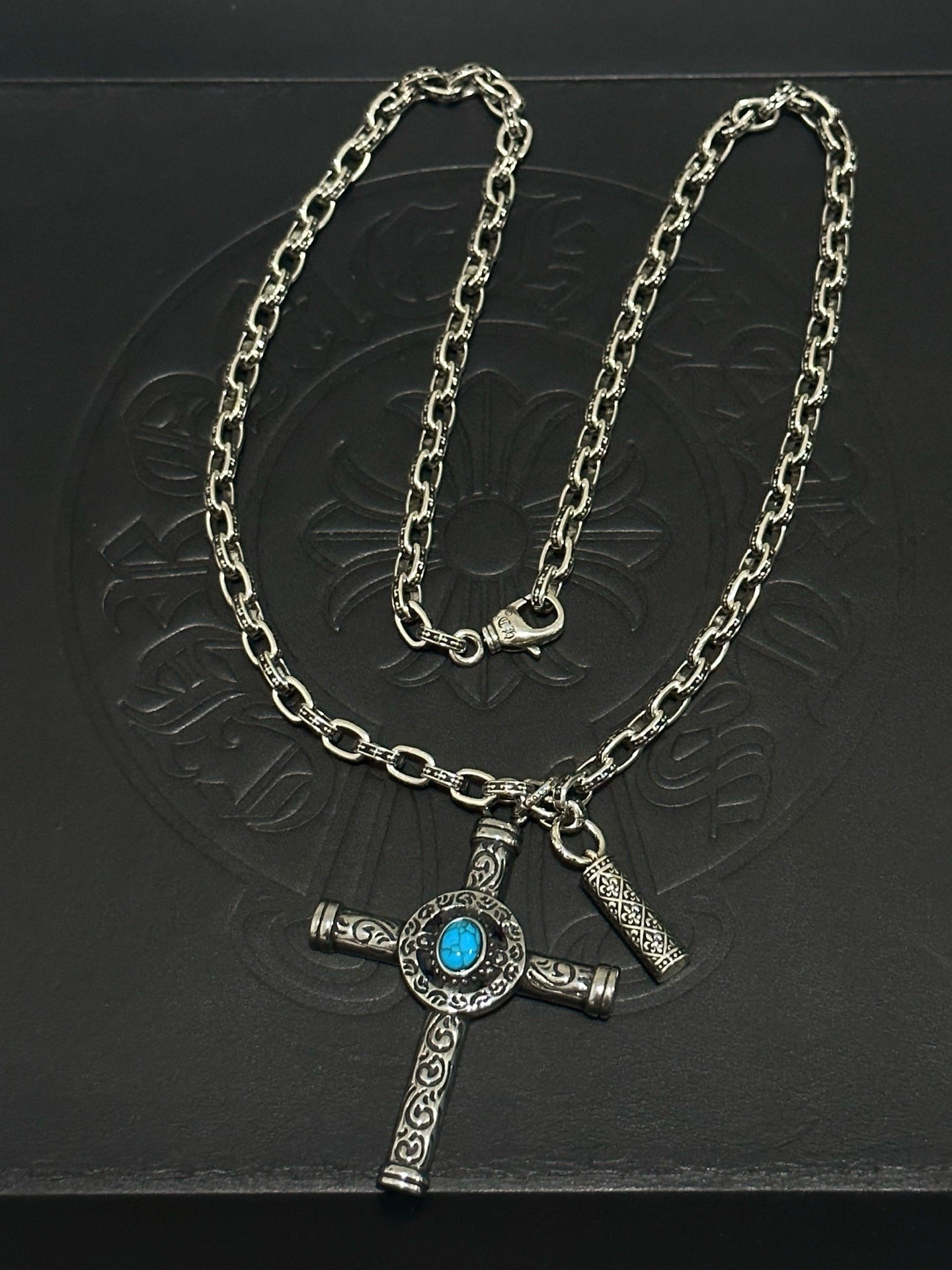 Chrome Hearts Sterling Silver Cross Necklace