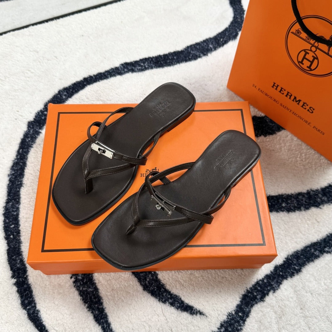 Hermes Leather Logo Slides