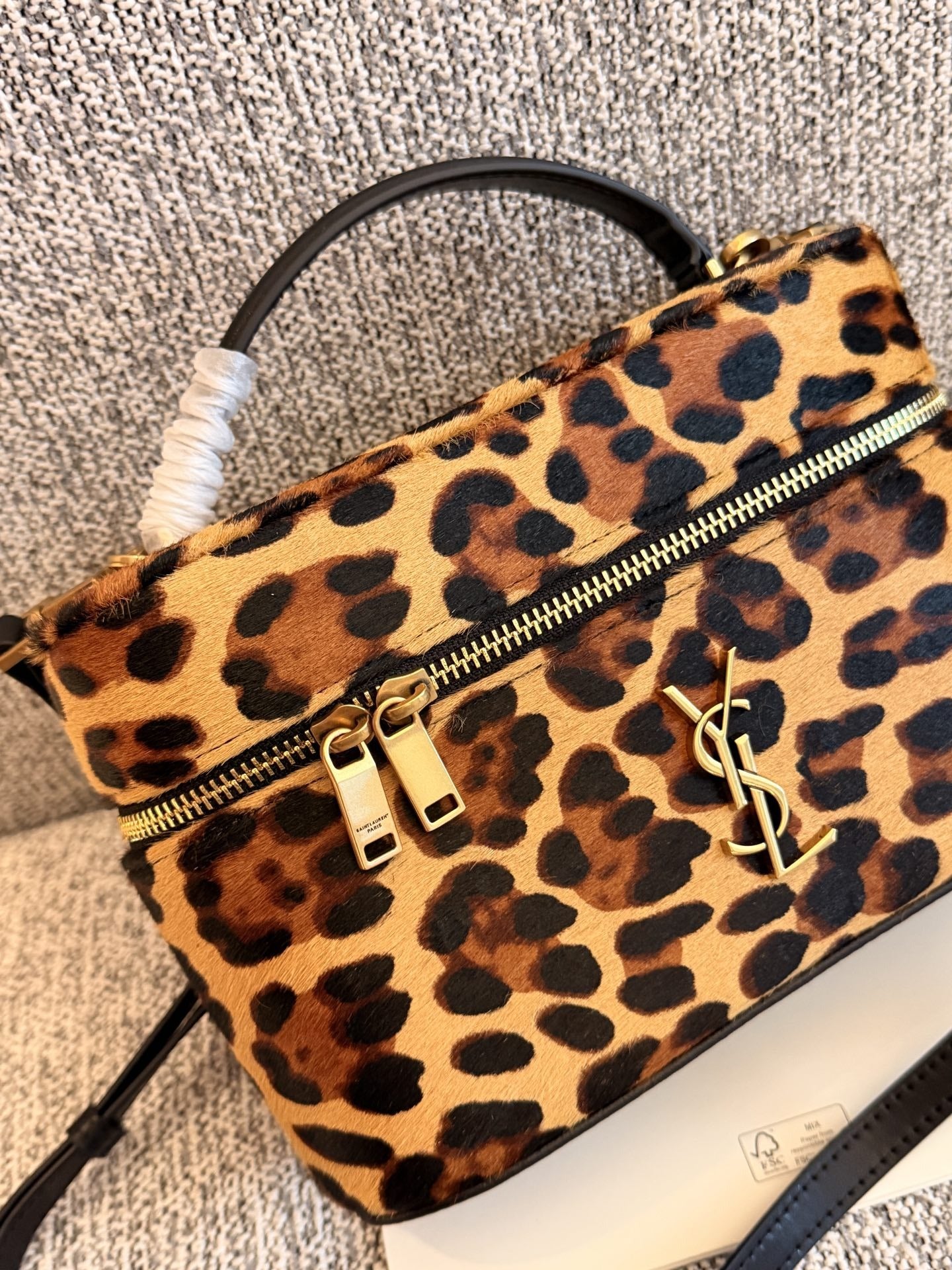 Saint Laurent Leopard-Print Handbag