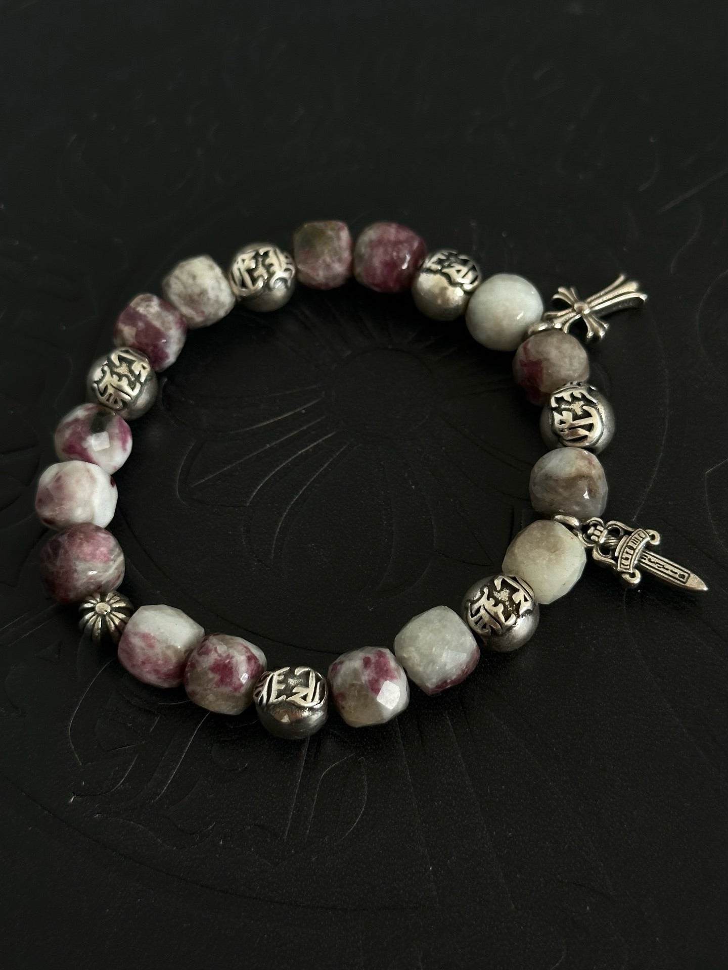 Chrome Hearts Sterling Silver Cross Bracelet