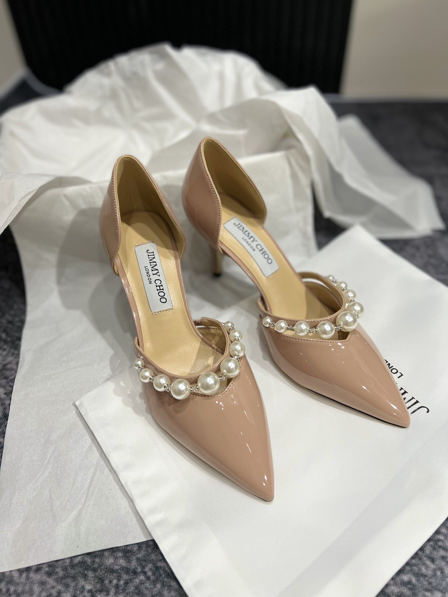 Jimmy Choo Black Pearl Heels