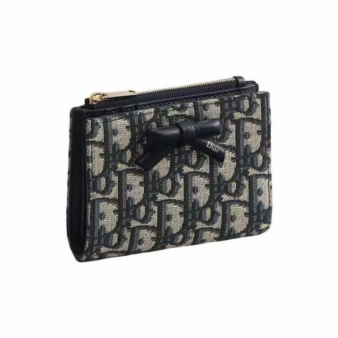 Dior Black Calfskin Leather Wallet