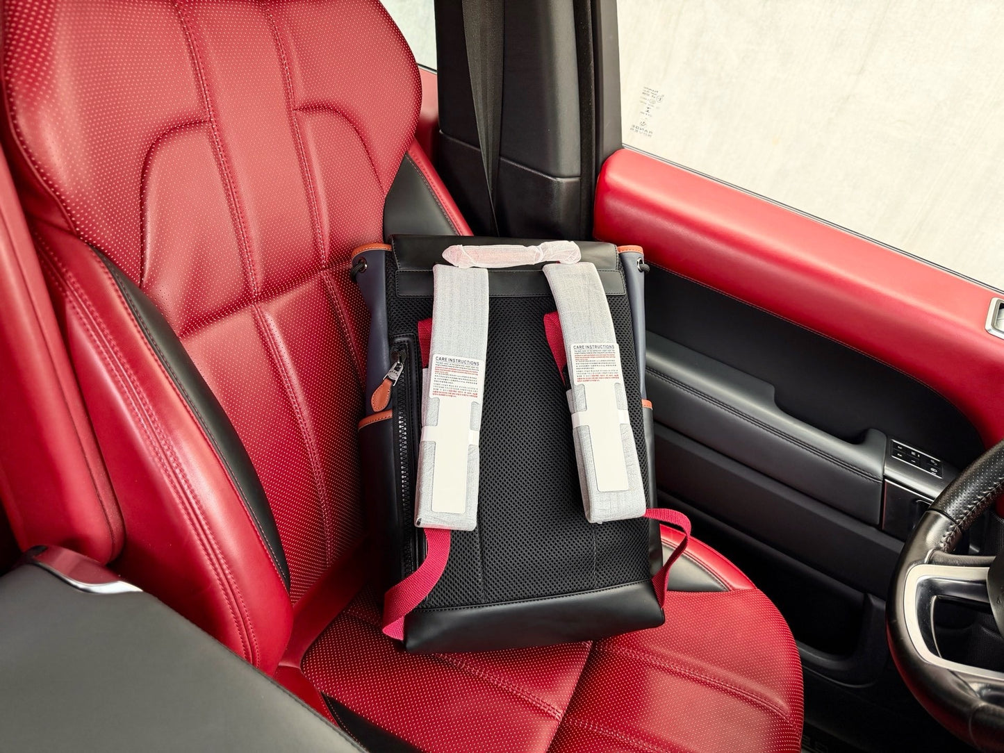 Coach Black Leather Logo Backpack