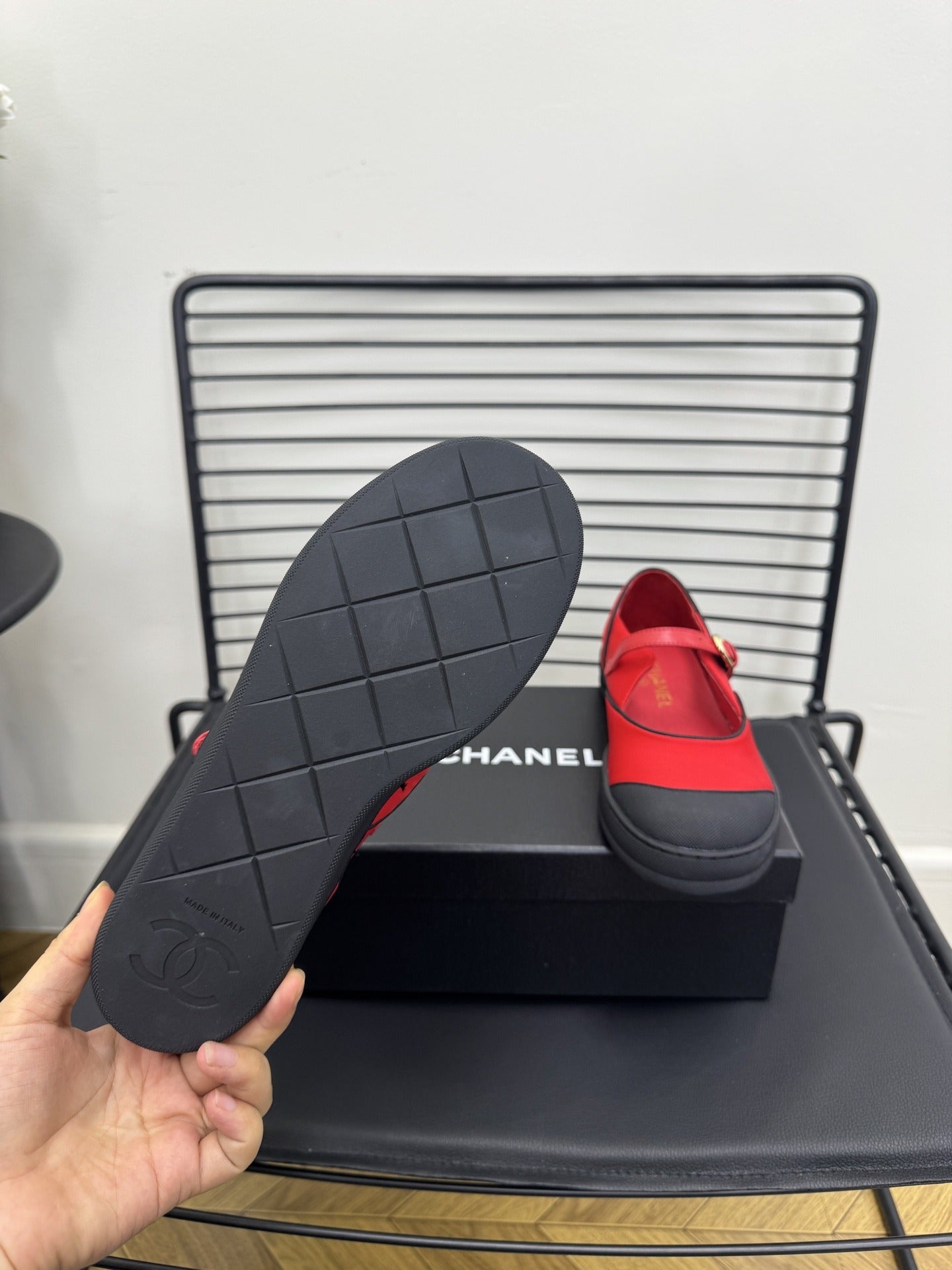 Chanel Lambskin Leather Logo Shoes