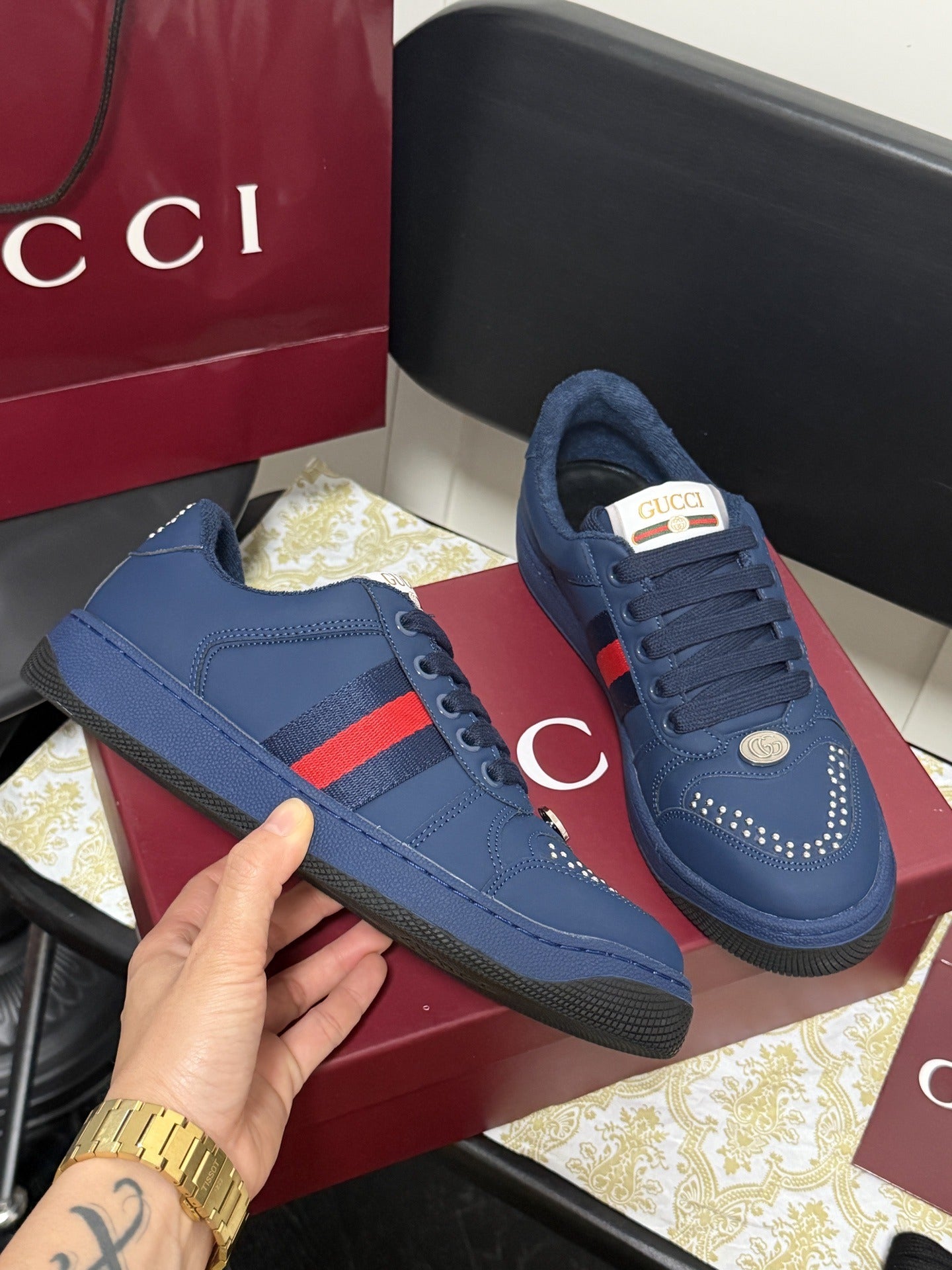 Gucci Crystal Sneakers