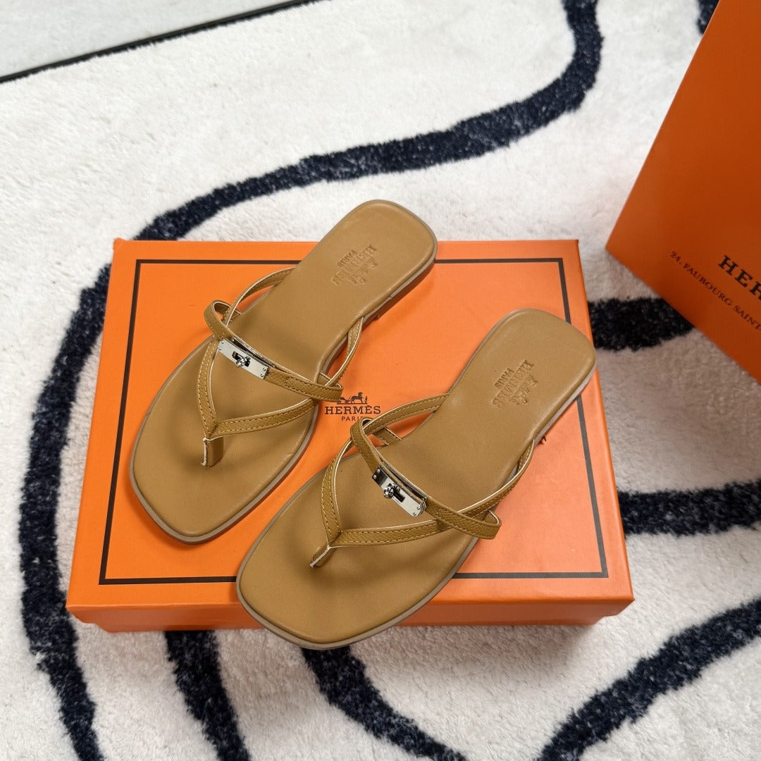 Hermes Leather Logo Slides