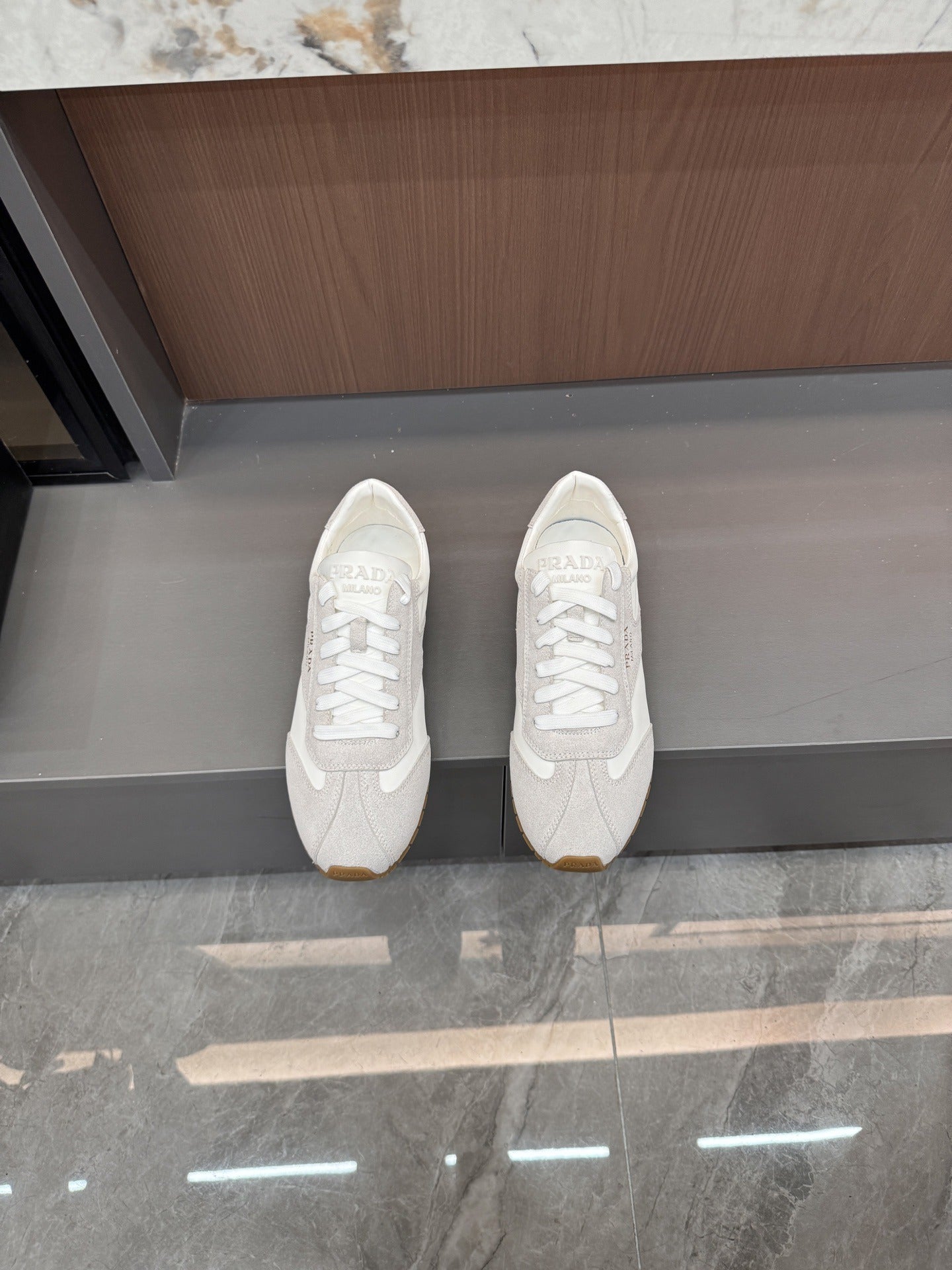 Prada Lambskin Leather Sneakers