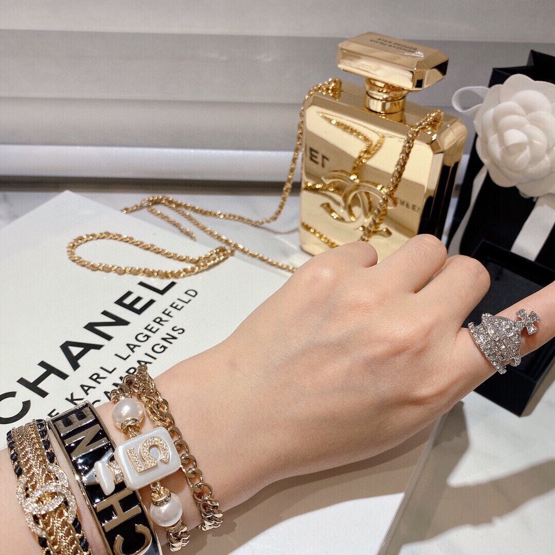 Chanel Black Brass Bracelet