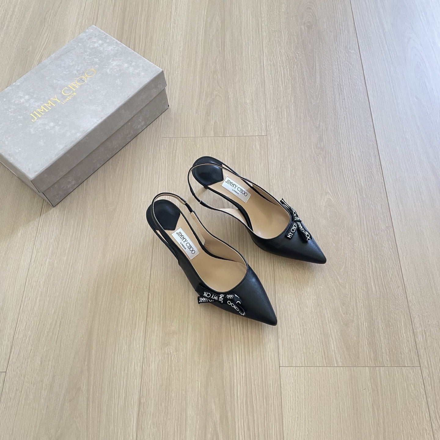 Jimmy Choo Patent Leather Bow Sandals
