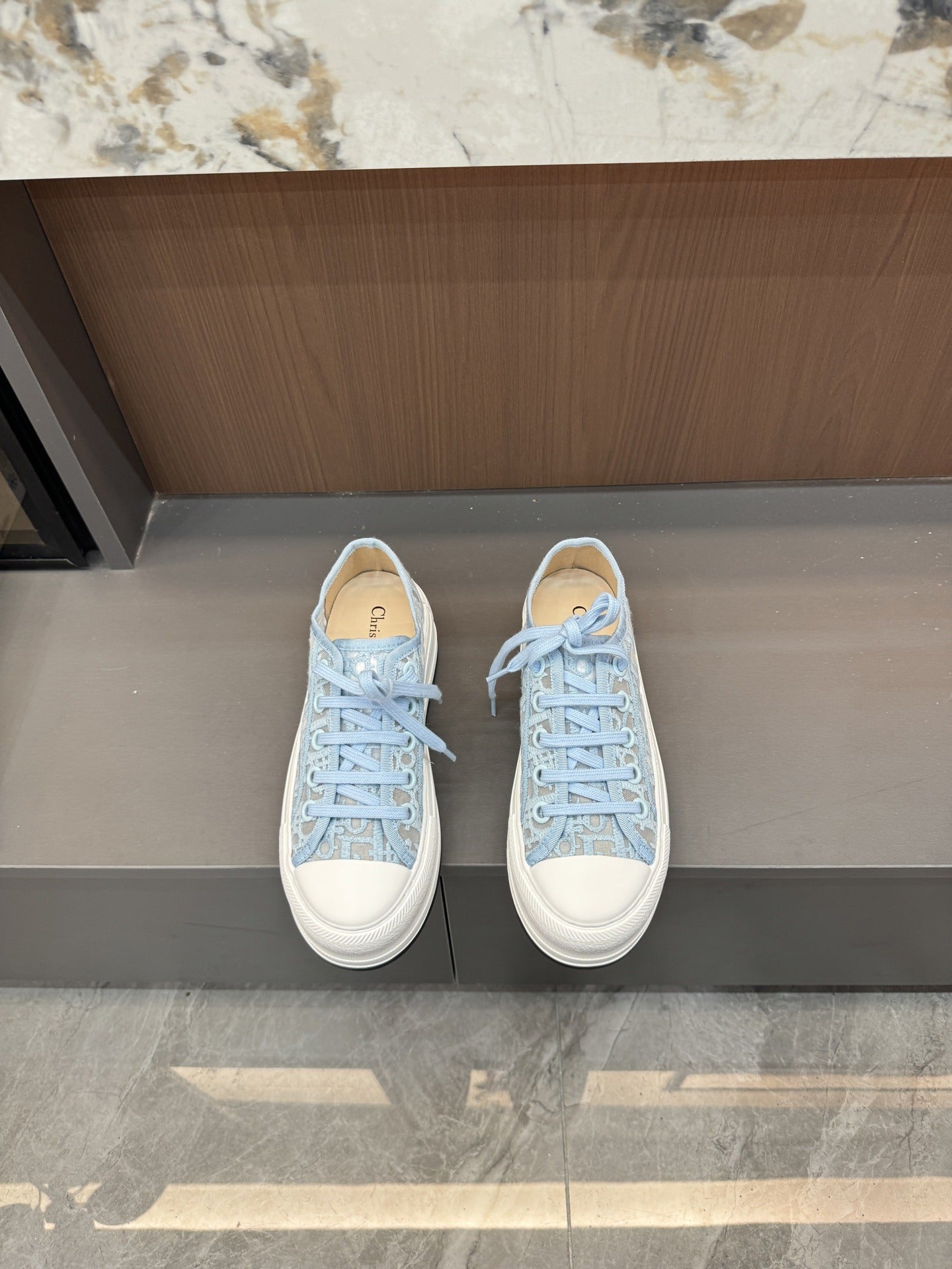 Dior Women Cotton & Lambskin Leather Embroidered Shoes