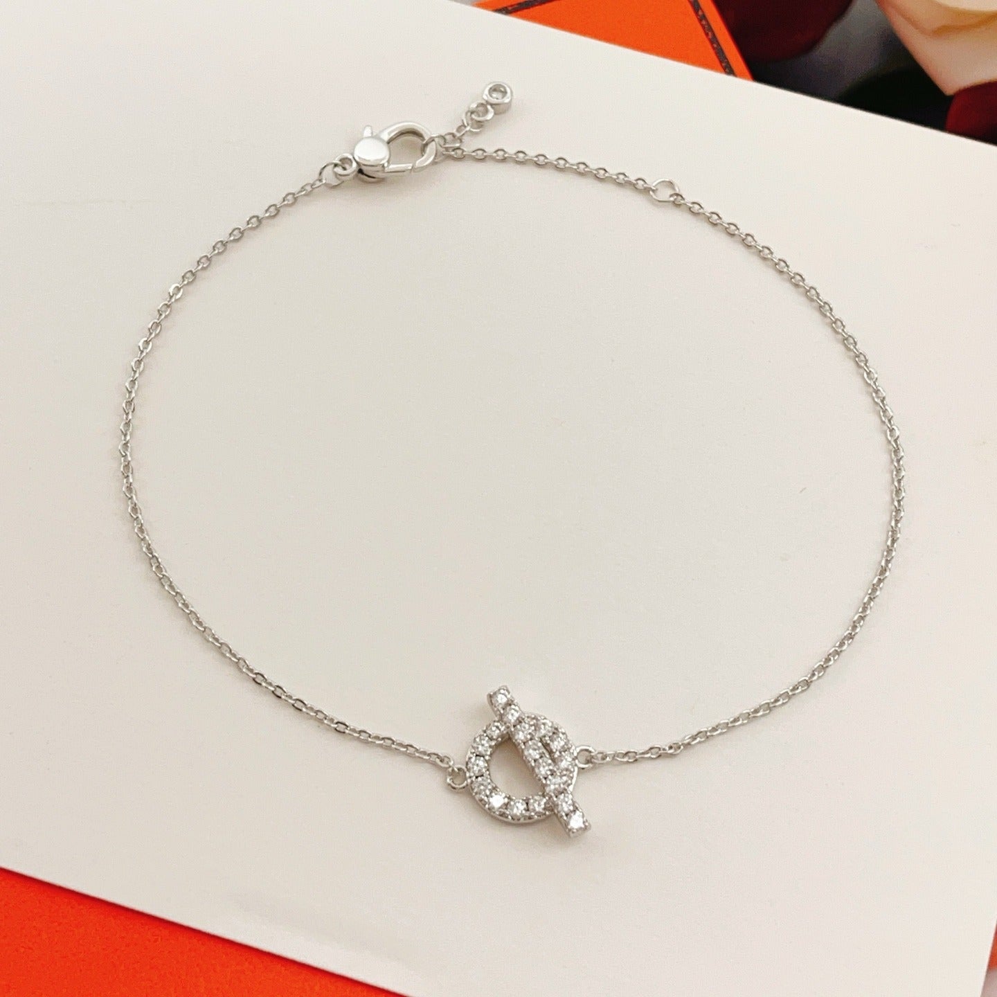 Hermes Silver Brass Round Bracelet