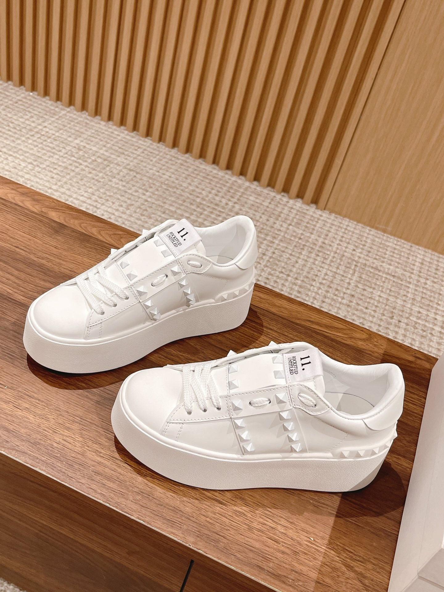 Valentino Calfskin Leather Sneakers
