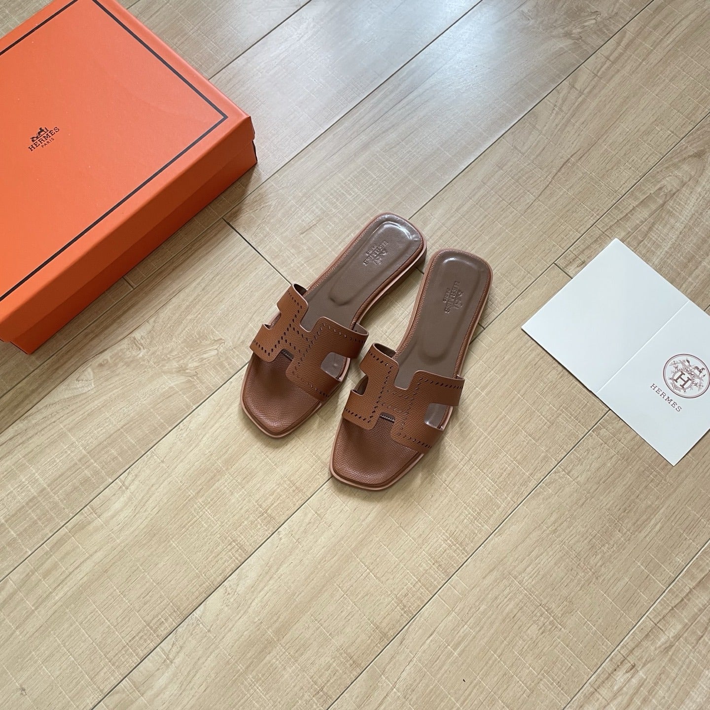Hermes Leather Slides