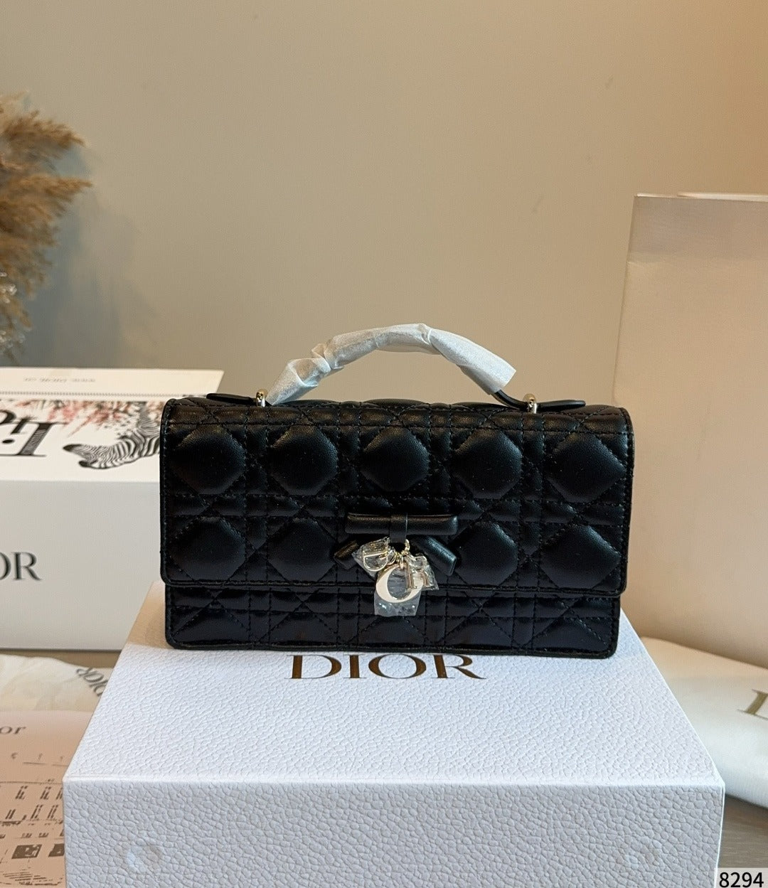 Dior White Bow Clutch