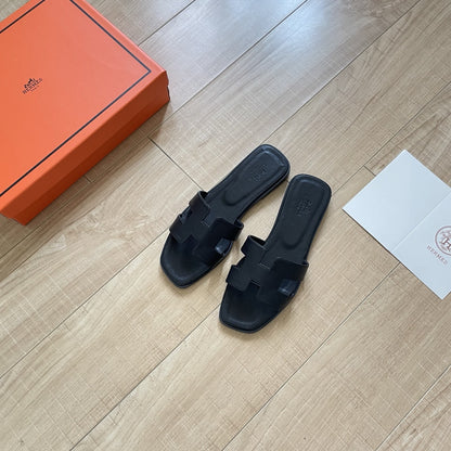 Hermes Leather Slides