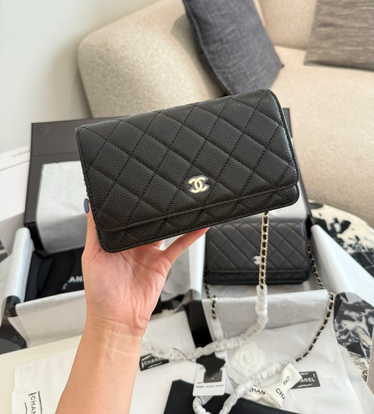 Chanel Black Chain Handbag