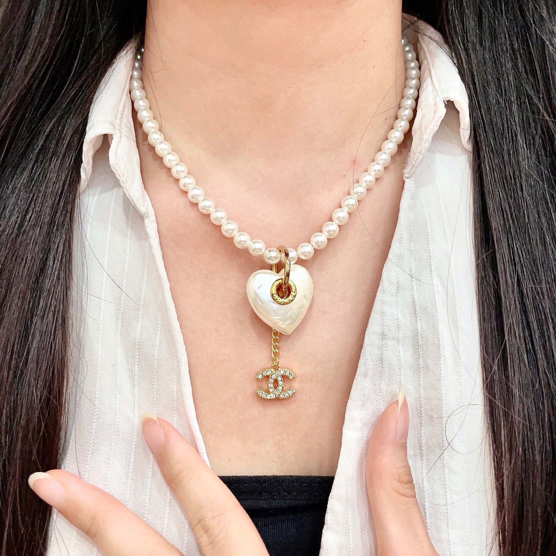 Chanel Logo Necklace