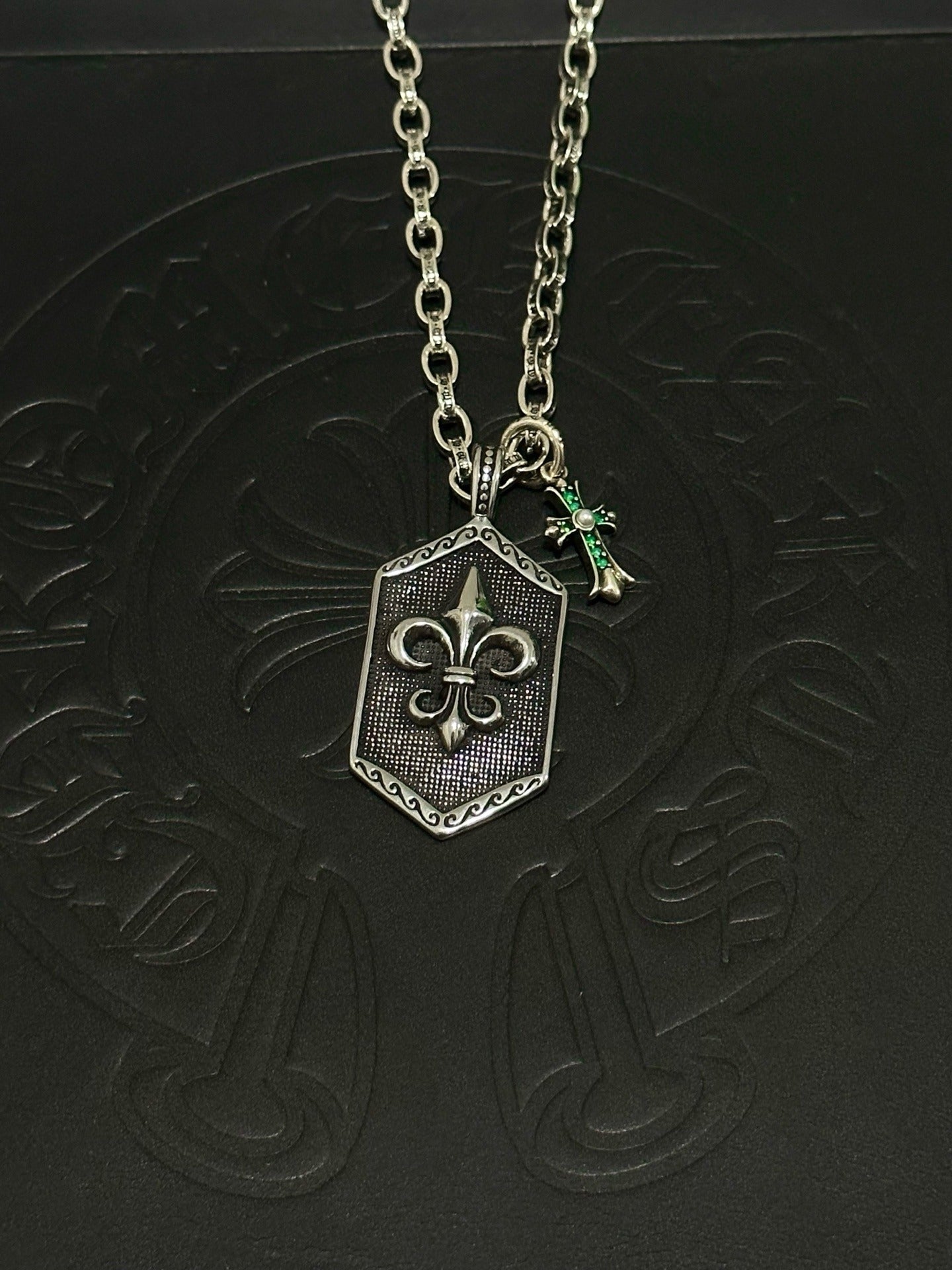 Chrome Hearts Sterling Silver Cross Necklace